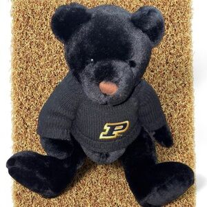 Velvete Black Plush Fabric Tag Detail